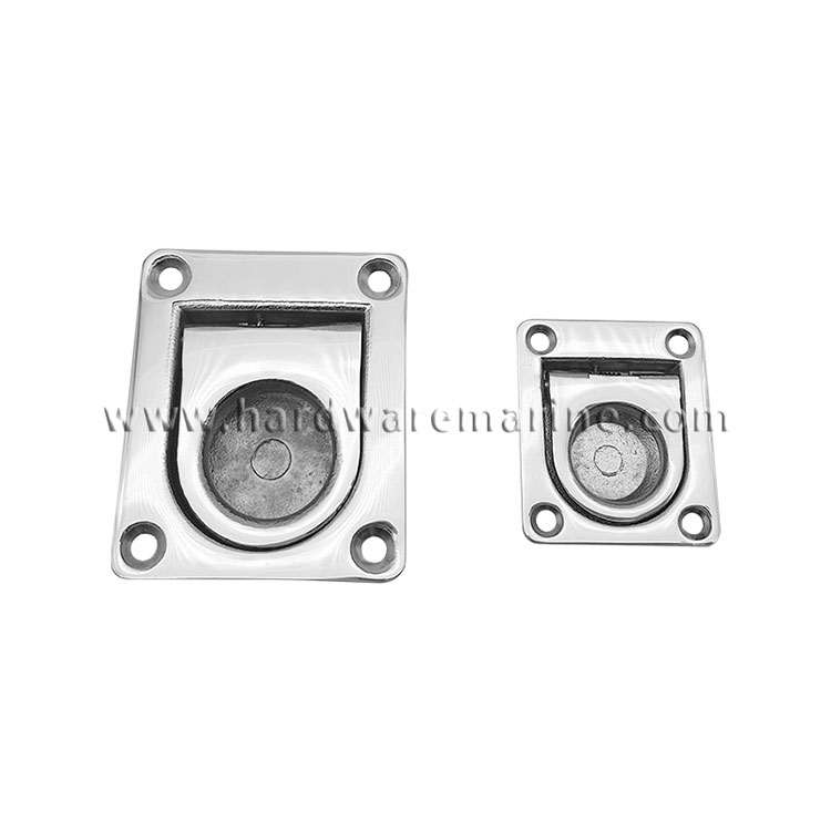 316 Stainless Steel Square Flush Ring Tarik Dek Kabinet Pegas Angkat Kait