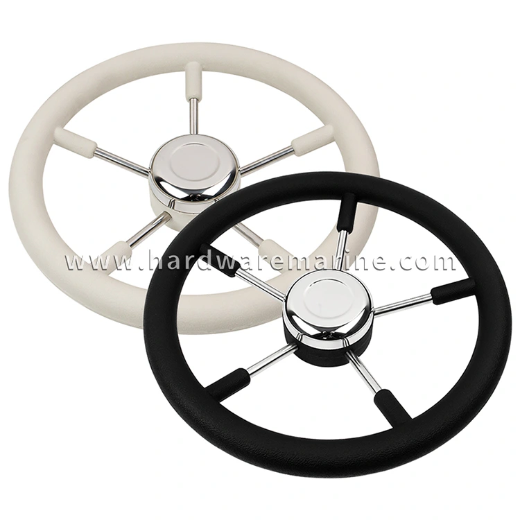 Roda kemudi 5-spoke marinir stainless steel