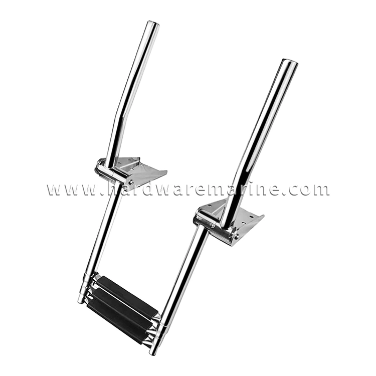 Tangga kapal teleskopik stainless steel dengan pegangan tangan